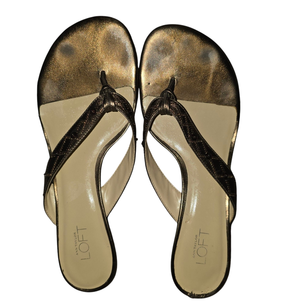 Ann Taylor Loft Julia Thong Sandals - Size 8